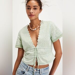 NWT! Free People We The Free Riviera Cropped Top Sz XS & Medium